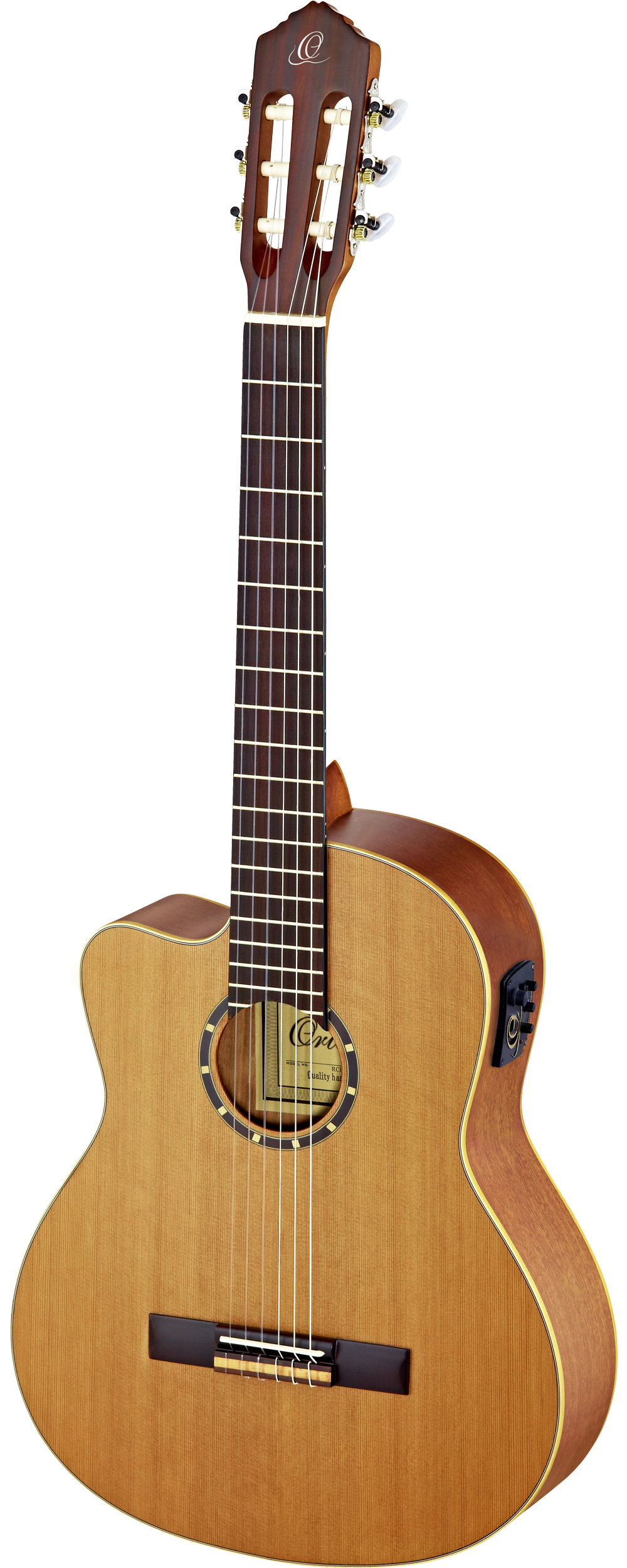 ORTEGA RCE131L Lefthand Nylon Elektro-Akustik-Gitarre 4/4 inkl. Gigbag, natur