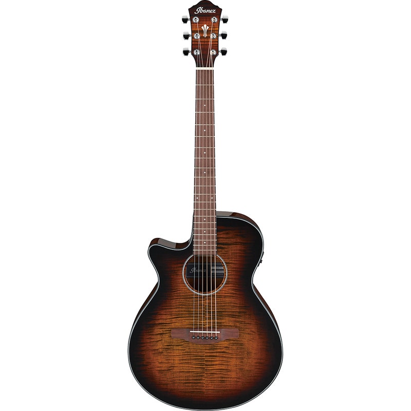 Ibanez AEG70LTIH Left Handed Acoustic Electric Guitar, Tiger Burst High Gloss