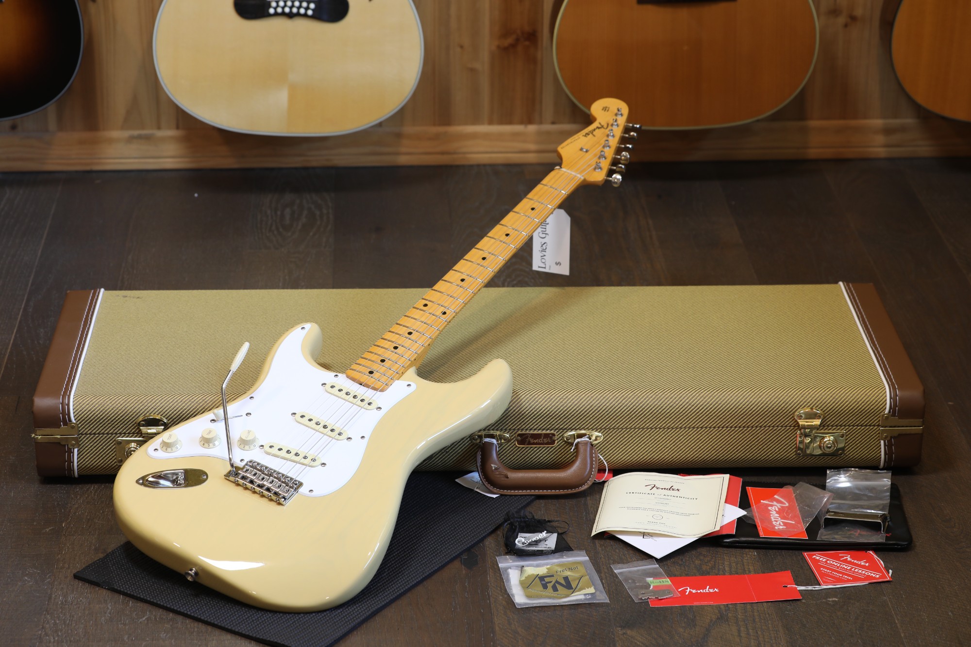 Lefty! 2024 Fender American Vintage II 1957 Stratocaster Electric Guitar Blonde + COA OHSC
