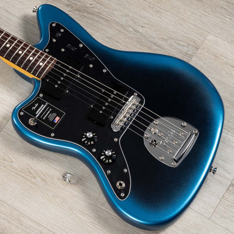 Fender American Professional II Jazzmaster Left-Hand Guitar, Rosewood Fingerboard, Dark Night