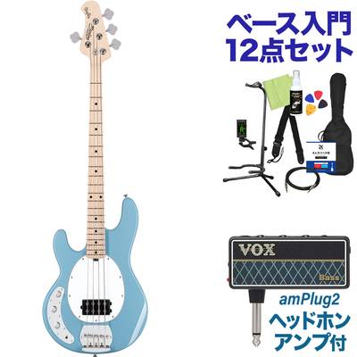 STERLING by Musicman RAY4LH-M1 CHB チョッパー・ブルー ベース 初心者12点セット 【ヘッドホンアンプ付】 エレキベース レフトハンド レフティ スターリン