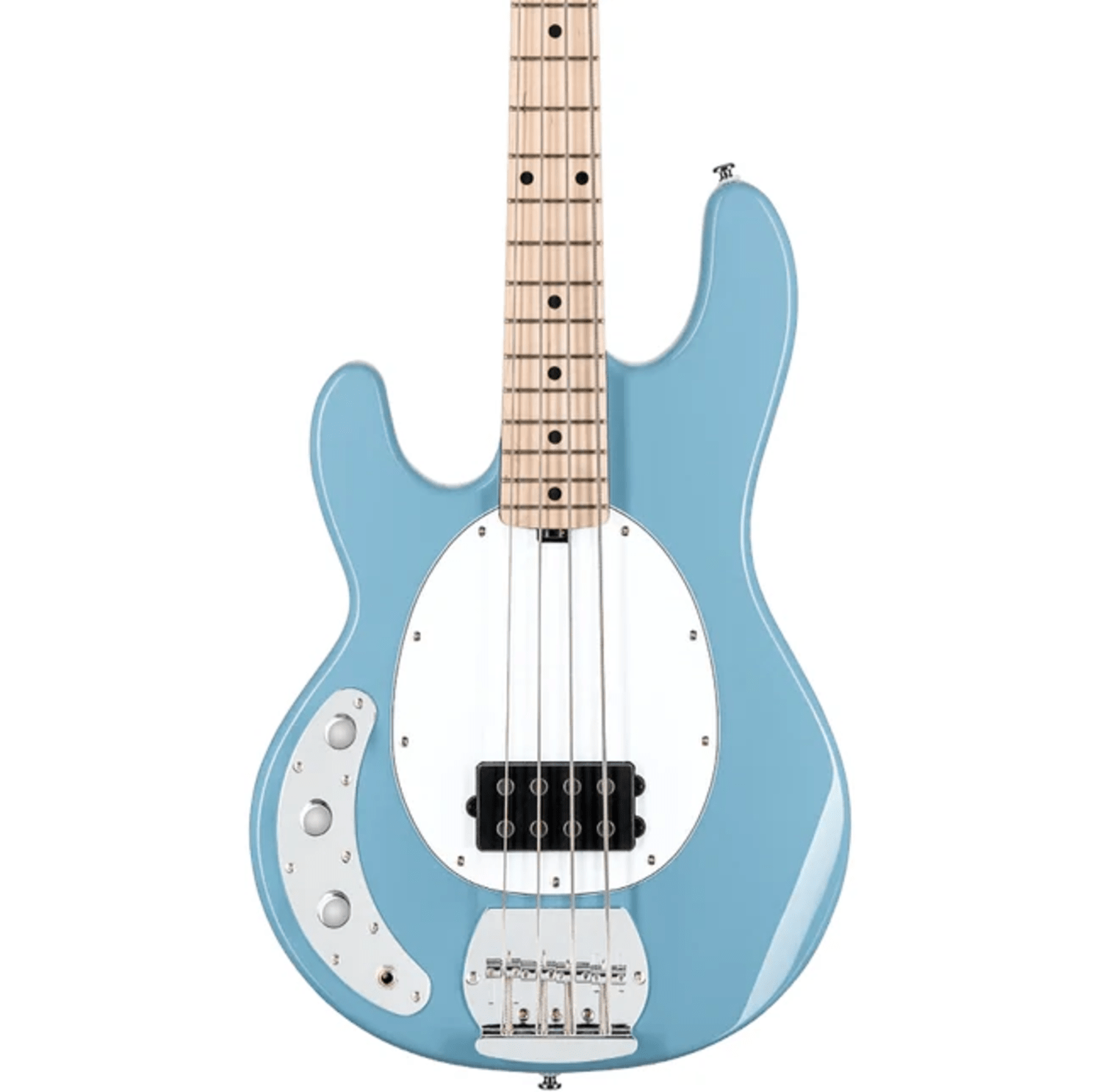 StingRay RAY4 Left-Handed 4-String Bass Guitar, Hard Maple Fingerboard, Chopper Blue