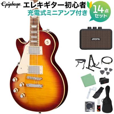 Epiphone Les Paul Standard 60s Left-Handed Iced Tea Burst エレキギター初心者14点セット 【充電式ミニアンプ付き】 レスポールスタンダード レフトハンド レフティ 左利き用 エピフォン EIGLP6ITNHRL