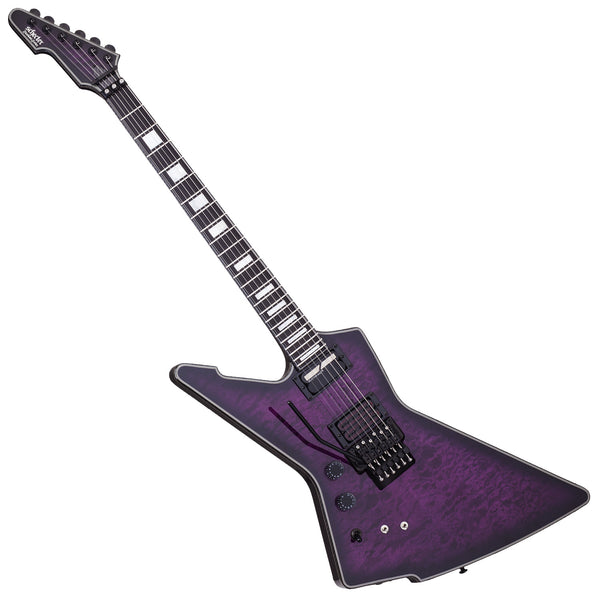 Schecter E 1 Left Hand Electric Guitar Floyd Sustaniac in Trans Purple Burst - 3254SHC