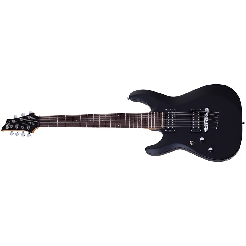 Schecter 439 C-7 Deluxe LH Left Hand Guitar, Rosewood Fretboard, Satin Black
