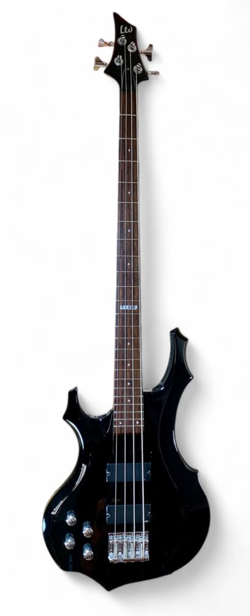 Lovely Pre-Owned ESP LTD F-104 BLK Lefthanded Bass Guitar