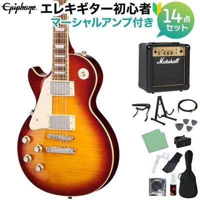 Epiphone Les Paul Standard 60s Left-Handed Iced Tea Burst エレキギター初心者14点セット 【マーシャルアンプ付き】 レスポールスタンダード レフトハンド レフティ 左利き用 エピフォン EIGLP6ITNHRL