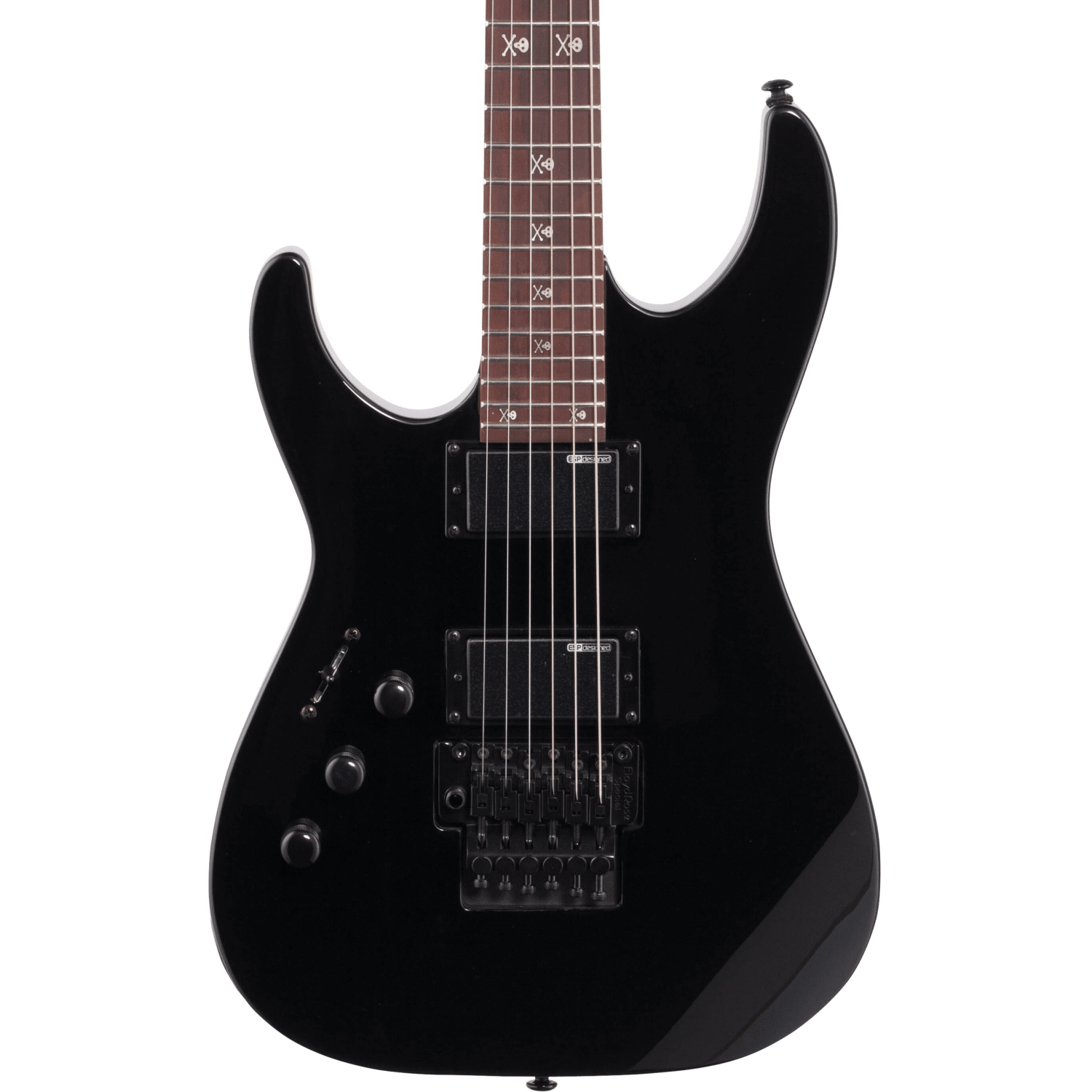 LTD KH-202 Kirk Hammett Signature Left-Handed Electric Guitar, Roasted Jatoba Fingerboard, Black