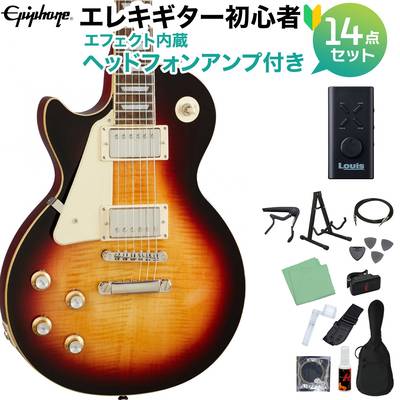 Epiphone Les Paul Standard 60s Lefthand Bourbon Burst エレキギター 初心者14点セット ヘッドホンアンプ付き レスポールスタンダード エピフォン