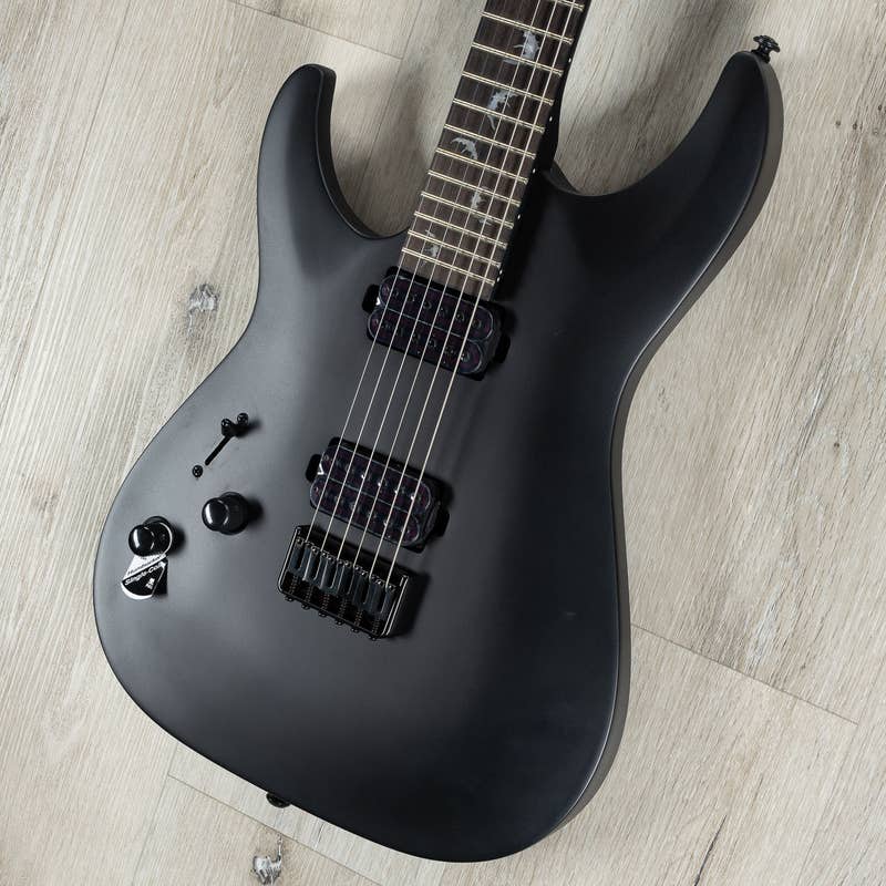 Schecter 2473 Damien 6 L/H Left Handed Guitar, Rosewood Fretboard, Satin Black