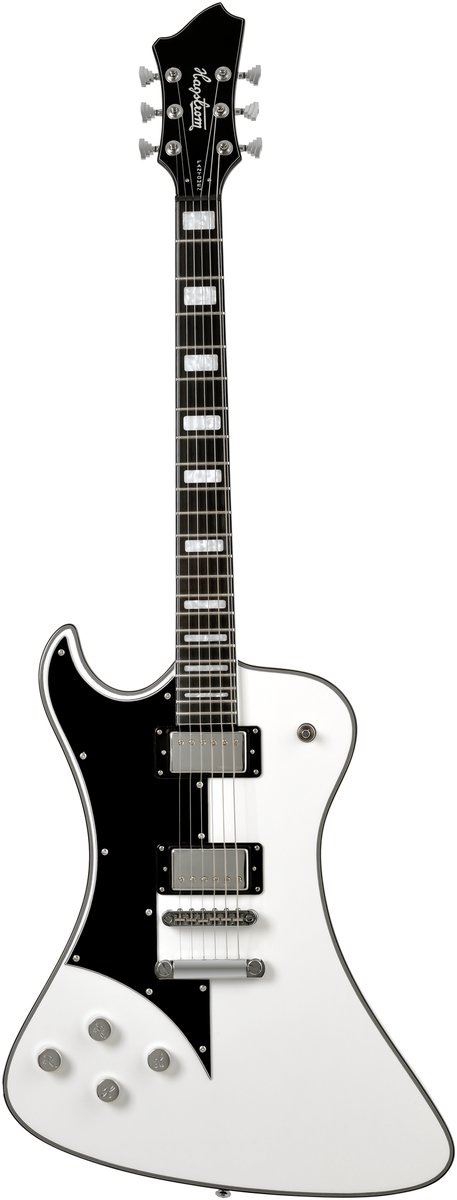 Hagstrom HSFANTOMENLH02 Electric Guitar, Fantomen, White Gloss, Lefthand
