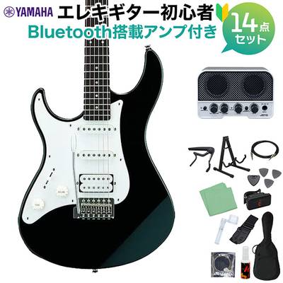YAMAHA PACIFICA112JL BL(ブラック) エレキギター初心者14点セット 【Bluetooth搭載ミニアンプ付き】 左利き用 レフティ ヤマハ パシフィカ PAC112