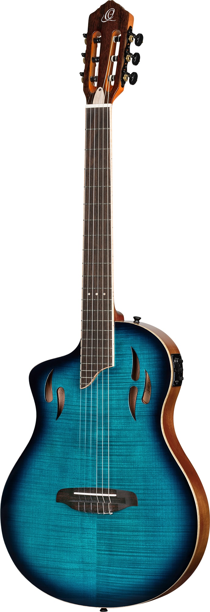 ORTEGA RTPDLX-FMA-L TourPlayer DeLuxe Lefthand Nylon Elektro-Akustik-Gitarre inkl. Gigbag