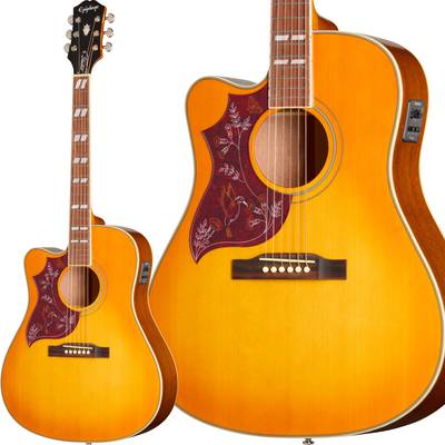 Epiphone Hummingbird Studio EC Left-Handed Heritage Cherry Sunburst エレアコ レフティモデル Fishmanピックアップ搭載 アコースティックギター エピフォン