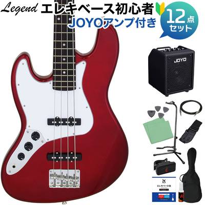LEGEND LJB-Z L/H Candy Apple Red ベース 初心者12点セット 【多機能アンプ付】 ジャズベースタイプ レフトハンド レフティ レジェンド