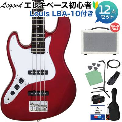 LEGEND LJB-Z L/H Candy Apple Red ベース 初心者12点セット 【島村楽器で一番売れてるベースアンプ付】 ジャズベースタイプ レフトハンド レフティ レジェンド