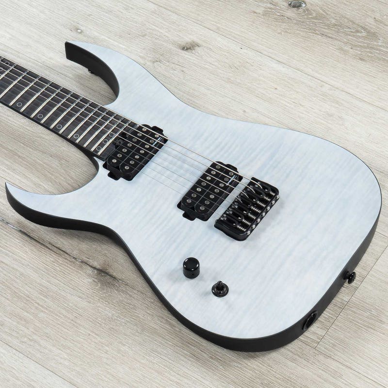 Schecter 877 Keith Merrow KM-7 MK-III Legacy 7-String Left-Hand Guitar, Transparent White Satin