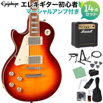 Epiphone Les Paul Standard 60s Lefthand Iced Tea エレキギター 初心者14点セット マーシャルアンプ付き レスポールスタンダード エピフォン