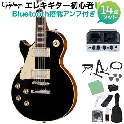 Epiphone Les Paul Standard 60s Left-Handed Ebony エレキギター初心者14点セット 【Bluetooth搭載ミニアンプ付き】 レスポールスタンダード レフトハンド レフティ 左利き用 エピフォン EIGLP6EBNHRL