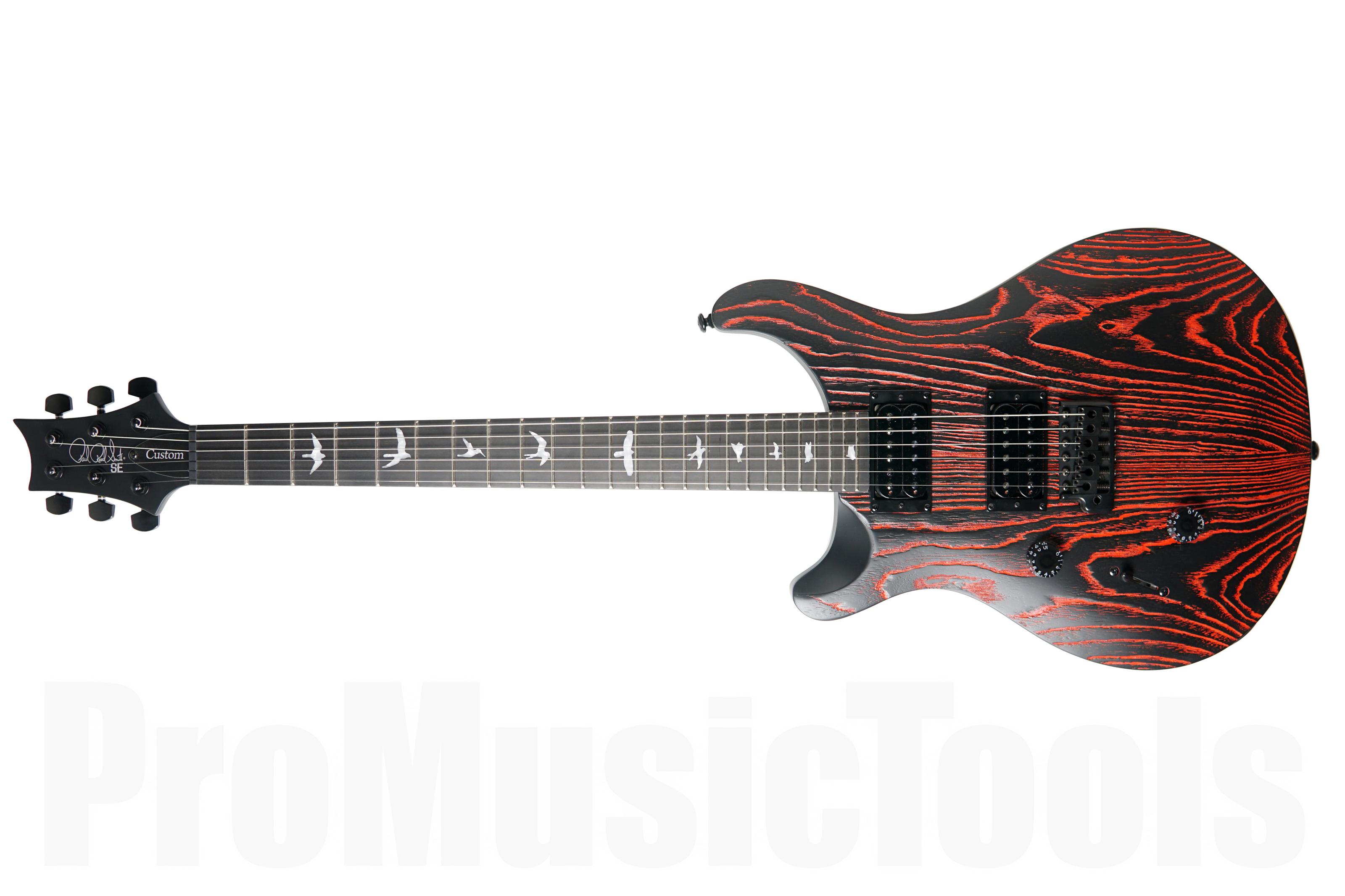 PRS SE Custom 24 Lefthand LTD - Fire Red - Sand-blasted Swamp Ash Limited Edition
