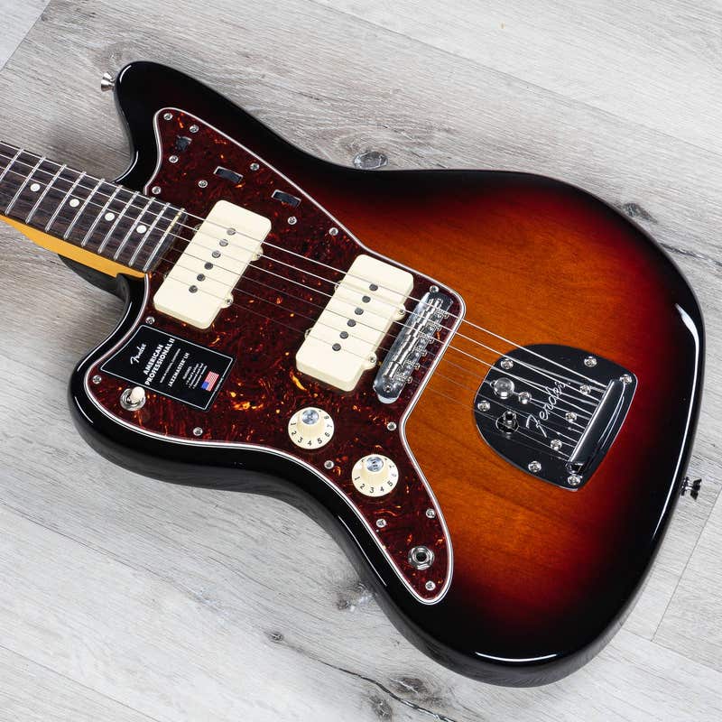 Fender American Professional II Jazzmaster Left-Handed Guitar, Rosewood Fingerboard, 3-Color Sunburst
