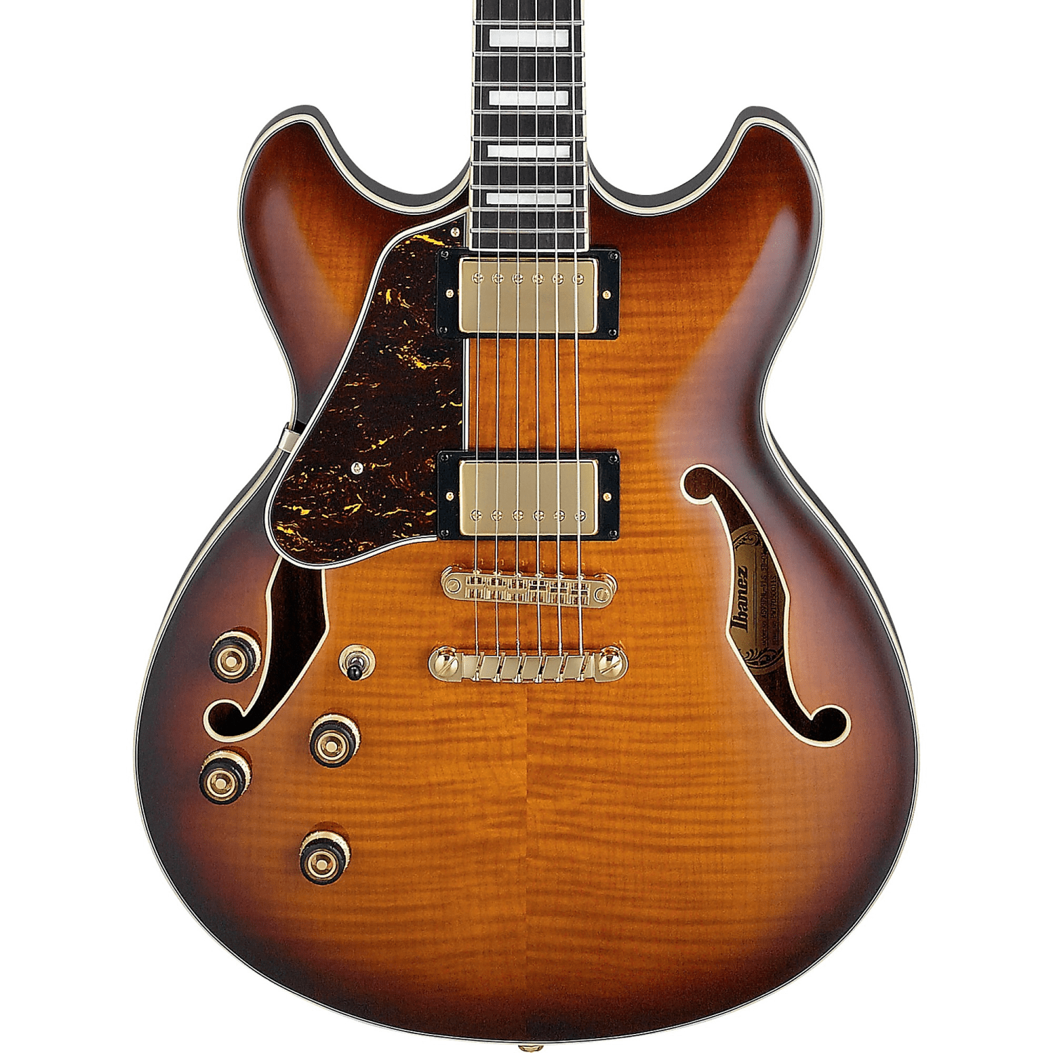 AS93FML Artcore Expressionist Left-Handed Semi-Hollow Electric Guitar, Ebony Fingerboard, Violin Sunburst