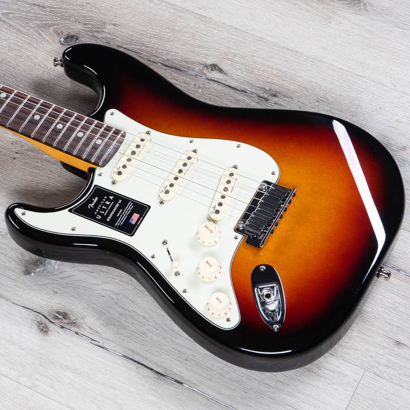 Fender American Ultra Stratocaster Left-Hand Guitar, Rosewood Fretboard, Ultraburst