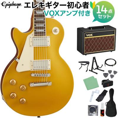 Epiphone Les Paul Standard 50s Lefthand Metallic Gold エレキギター 初心者14点セットVOXアンプ付き レスポールスタンダード エピフォン