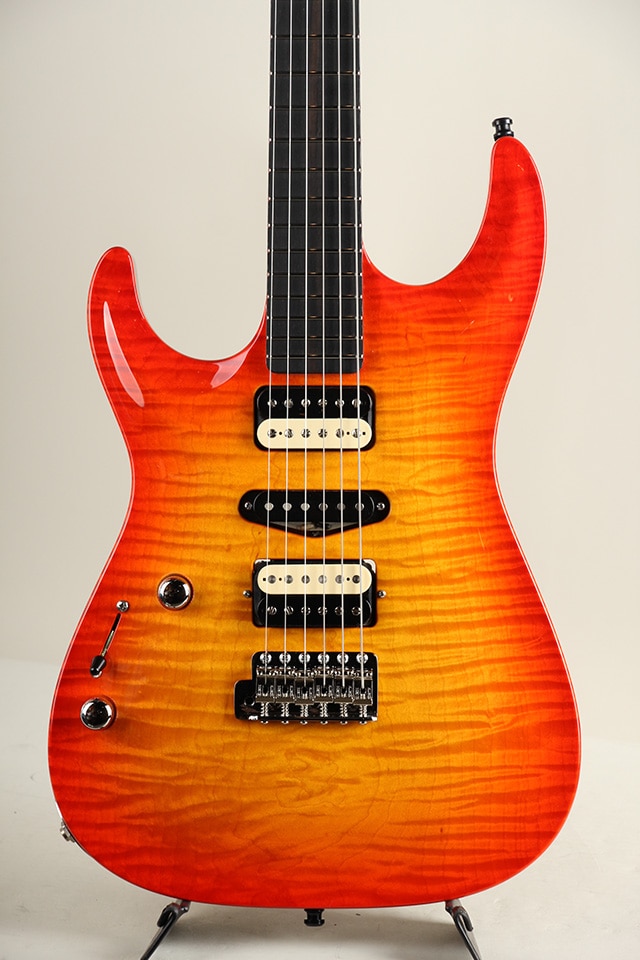Marchione Guitars Set Neck Carve Top 1pcs Figured Maple H/S/H Left Hand Cherry Sunburst