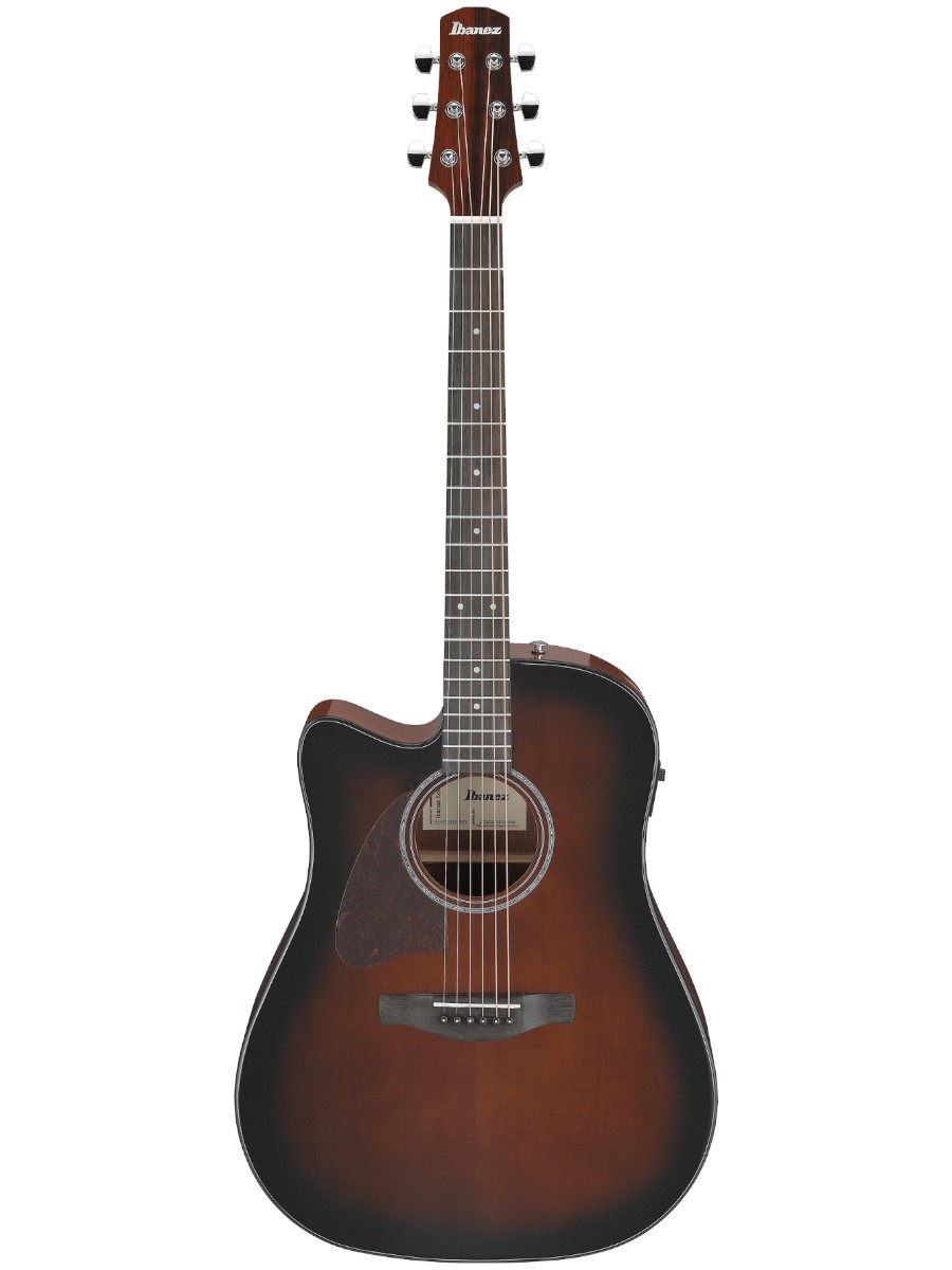 Ibanez Advanced Acoustic AAD51LCE Left-Handed Acoustic/Electric Guitar in Dark Violin Sunburst High Gloss