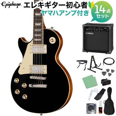 Epiphone Les Paul Standard 60s Left-Handed Ebony エレキギター初心者14点セット 【ヤマハアンプ付き】 レスポールスタンダード レフトハンド レフティ 左利き用 エピフォン EIGLP6EBNHRL