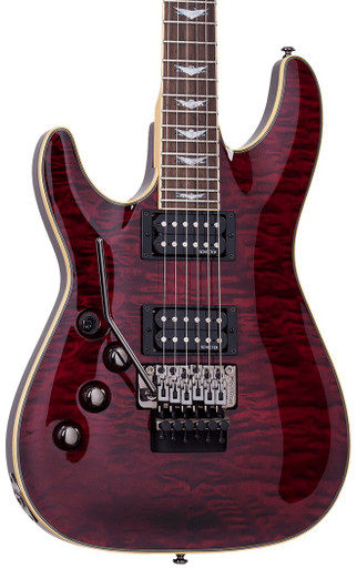 Schecter Omen Extreme 6 FR Left Handed Electric Guitar in Black Cherry