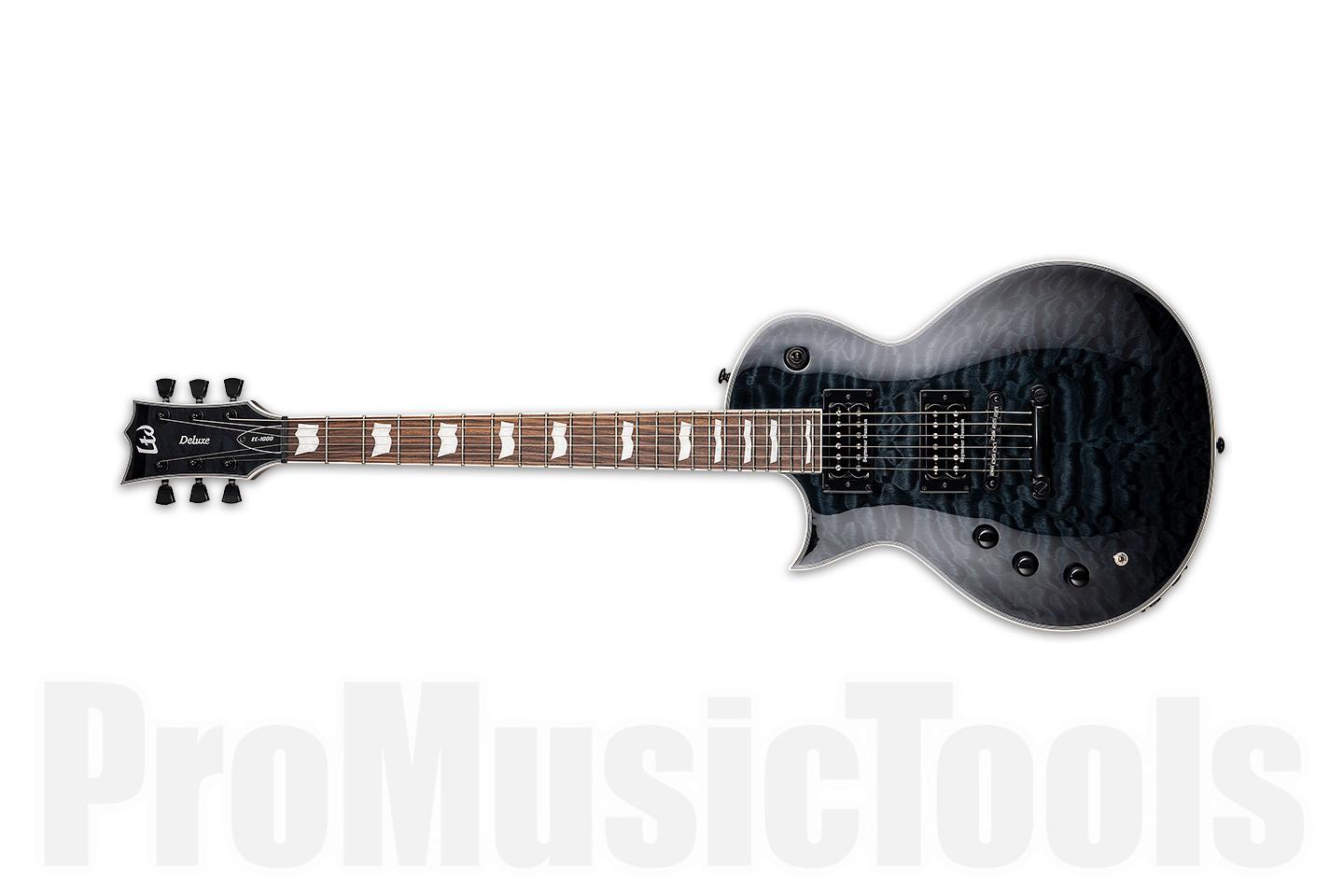 ESP Ltd Eclipse EC-1000 Piezo STBLK - See Thru Black - Lefthand