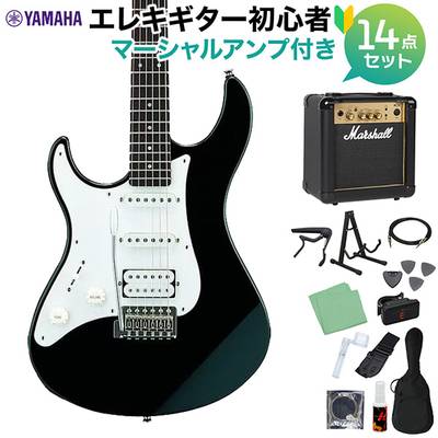 YAMAHA PACIFICA112JL BL(ブラック) エレキギター初心者14点セット 【マーシャルアンプ付き】 左利き用 レフティ ヤマハ パシフィカ