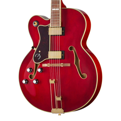 Epiphone Original Broadway Hollow Body Left Handed Electric Guitar in Wine Red