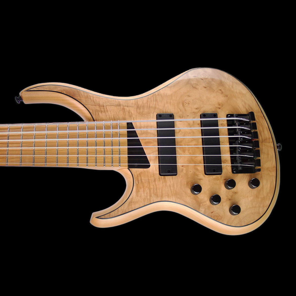 MTD Kingston Z6 Left Handed Roasted Maple Board, Natural Burl Matte