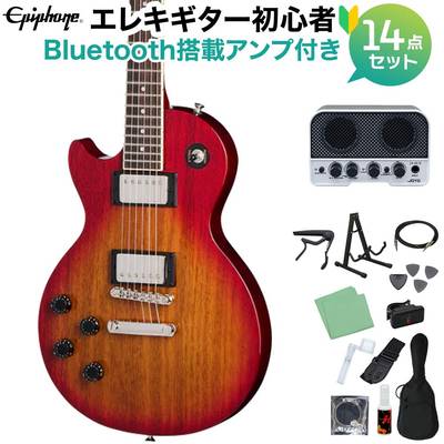 Epiphone Les Paul Tribute Left-Handed Heritage Cherry Sunburst エレキギター初心者14点セット 【Bluetooth搭載ミニアンプ付き】 レフトハンド レフティ 左利き用 エピフォン E1LPOHSNH1L