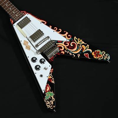 Epiphone Jimi Hendrix Flying V Left-Handed Ebony S/N：24101531417 レフティ　ジミ・ヘンドリックス エピフォン Love Drops Inspired by Gibson Custom【未展示品】 【現物画像】