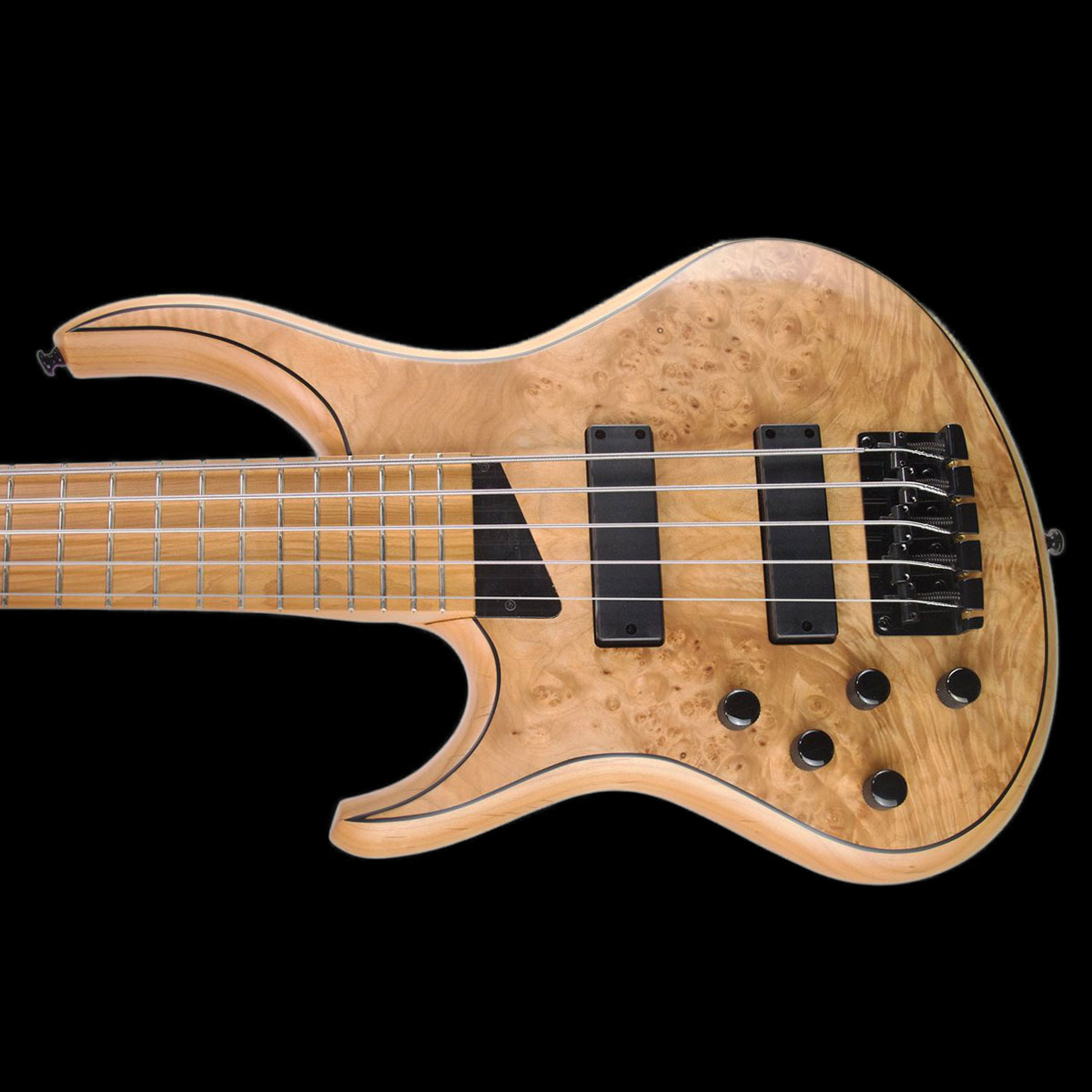 MTD Kingston Z5 Left Handed Roasted Maple Board, Natural Burl Matte