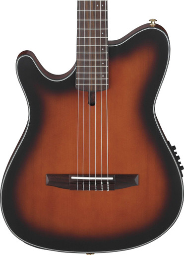 Ibanez FRH10NL-BSF Left Handed Slimline Nylon String Electro Acoustic Guitar in Brown Stained Flat