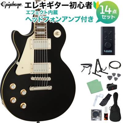 Epiphone Les Paul Standard 60s Lefthand Ebony エレキギター 初心者14点セット ヘッドホンアンプ付き レスポールスタンダード エピフォン