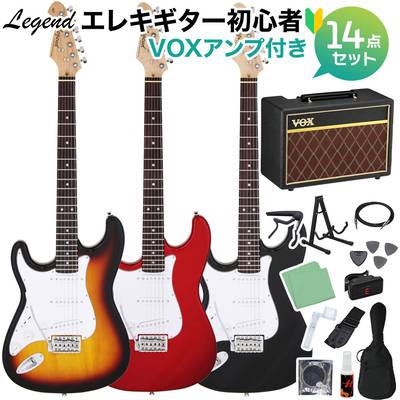 LEGEND LST-Z L/H エレキギター 初心者14点セット【VOXアンプ付き】 レフティ 左利き用 レジェンド