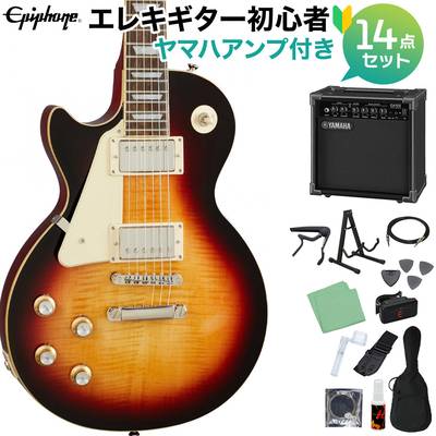 Epiphone Les Paul Standard 60s Lefthand Bourbon Burst エレキギター 初心者14点セット ヤマハアンプ付き レスポールスタンダード エピフォン