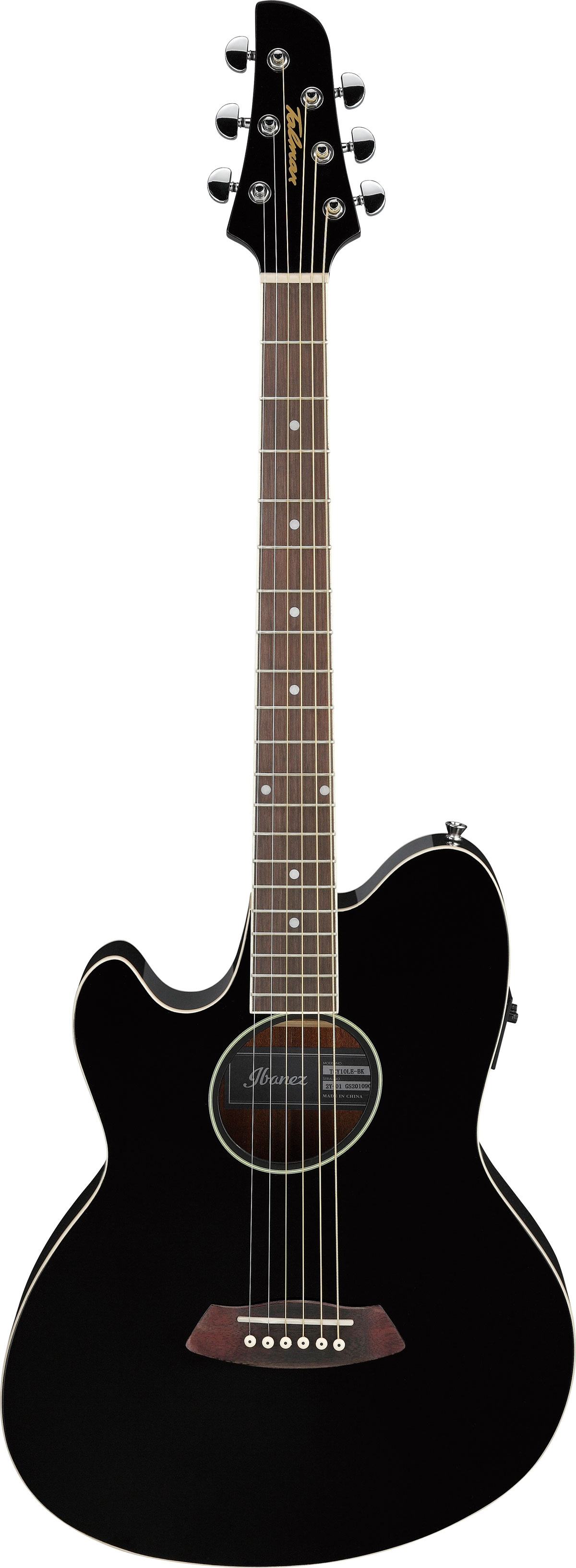 IBANEZ TCY10LE-BK Talman Lefthand Elektro-Akustik-Gitarre, schwarz