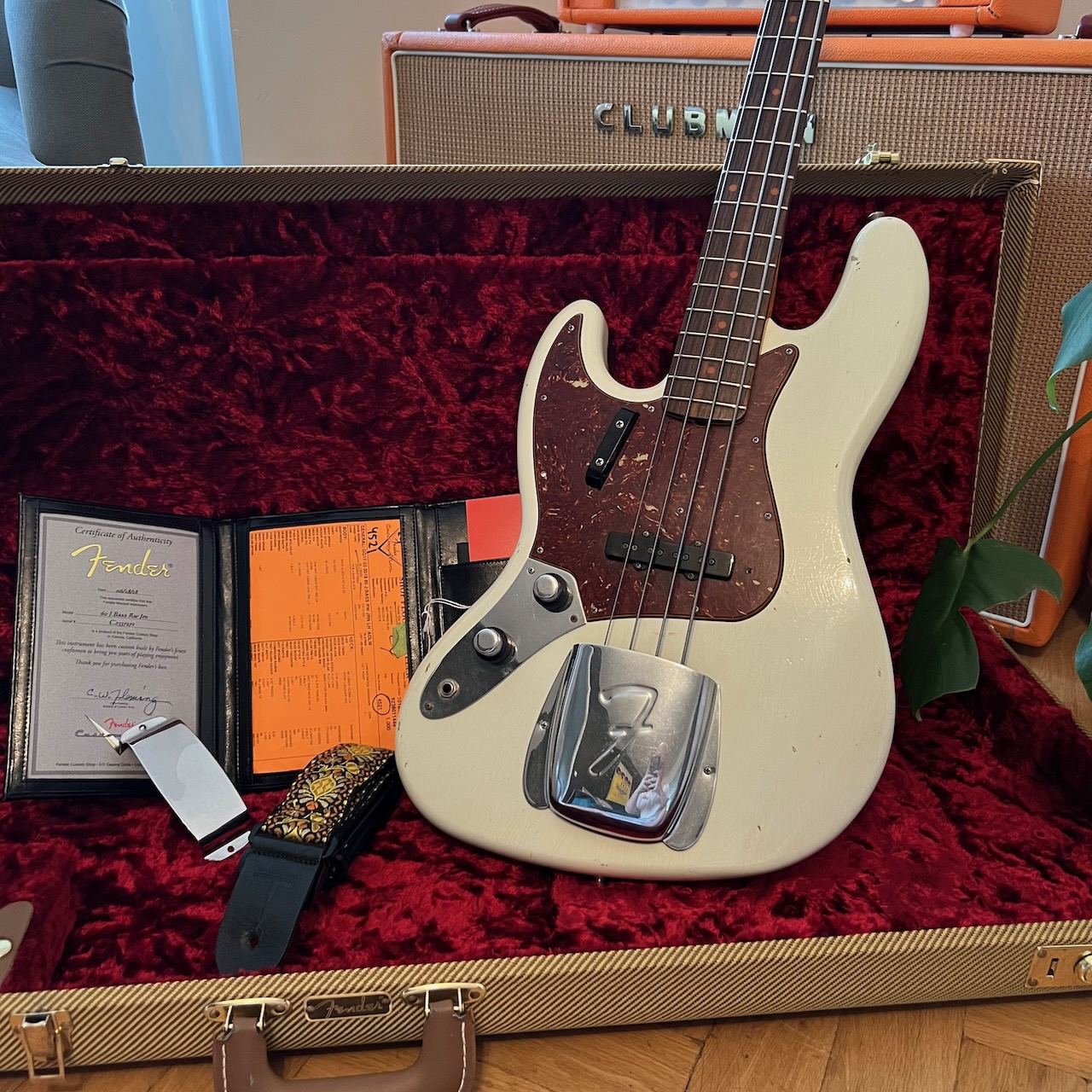 2018 Fender Custom Shop Jazz Bass Left Handed 60 Journeyman Relic Guitar OHSC
