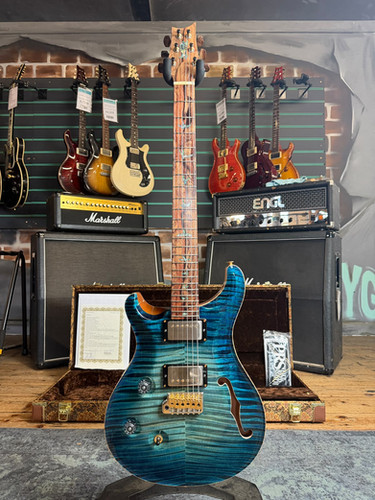 PRS Private Stock #9446 Custom 24 Semi-Hollow Lefty Blue Steel Fade 2021 Guitar