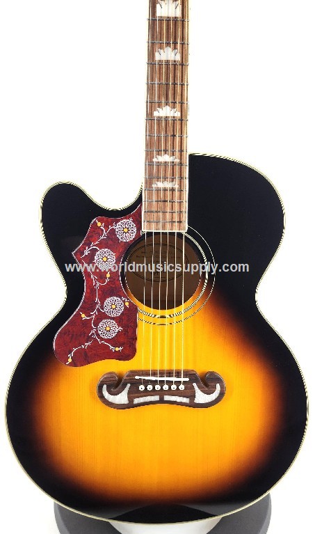 Epiphone EJ-200SCE Solid Top Acoustic Electric Guitar Vintage Sunburst Left Handed