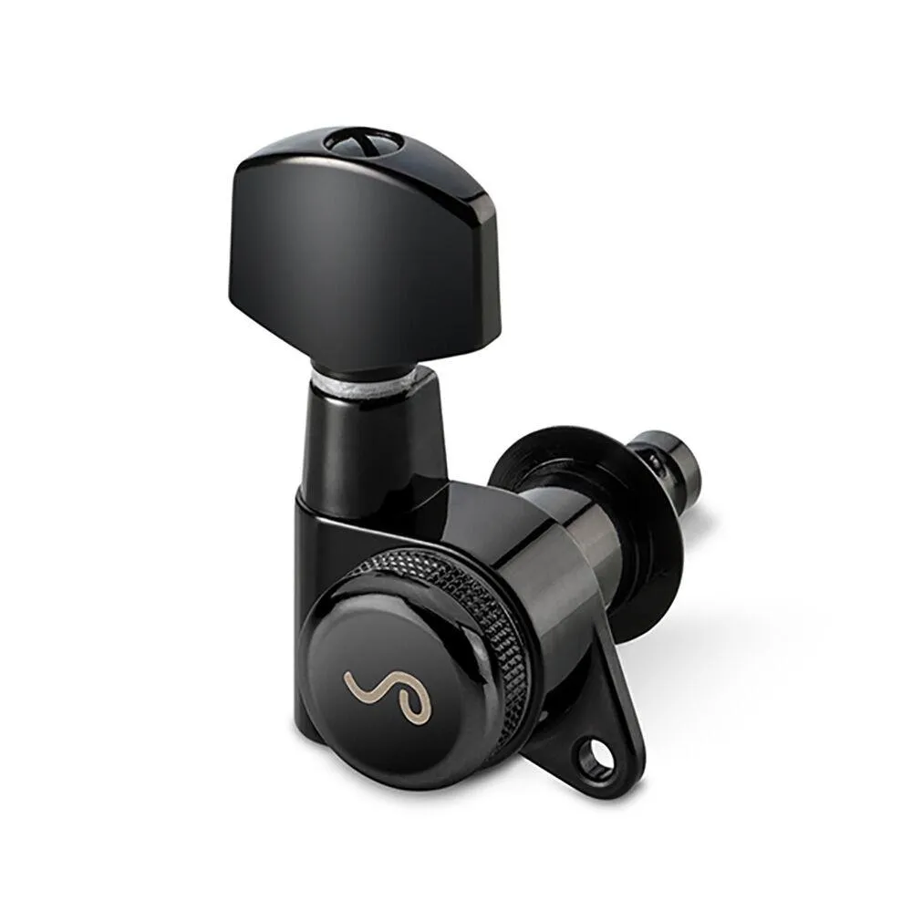 Schaller Locking Machines 6 in Line Black Lefty – Reverse Headstock