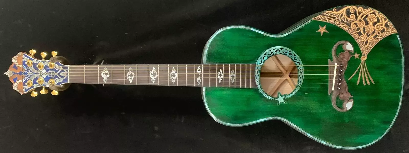 Blueberry Left Handed Handmade Parlor Size Acoustic Guitar Pre-Order 90 Days