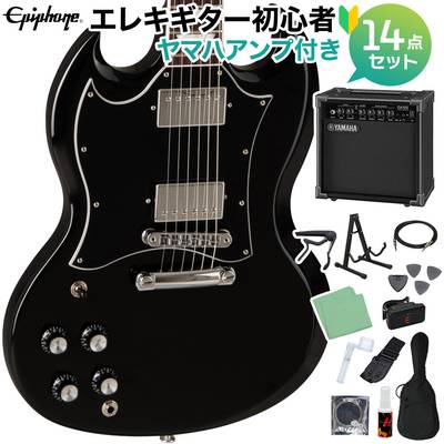 Epiphone SG Standard Left Handed Lefty Ebony エレキギター 初心者14点セット ヤマハアンプ付き エピフォン